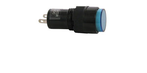 12 VDC INDICATOR, BLUE 12MM ROUND