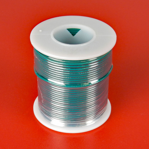 22 GA. Green HOOK-UP WIRE, STRANDED 100' – Aretronics