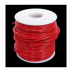 18 GA. RED HOOK-UP WIRE, STRANDED 100'