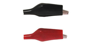 MEDIUM INSULATED ALLIGATOR CLIPS, 1-RED/1-BLACK