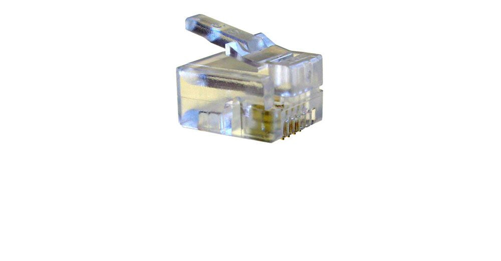 4 PIN CRIMP-ON MODULAR PLUG RJ-11 4 PIN CRIMP-ON MODULAR PLUG RJ-11