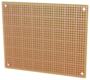 80 X 100MM SINGLE-HOLE BREADBOARD, DOUBLE SIDED