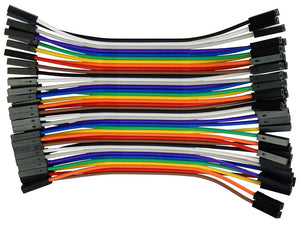 90MM FEMALE TO FEMALE JUMPER WIRES, 40 PIECES
