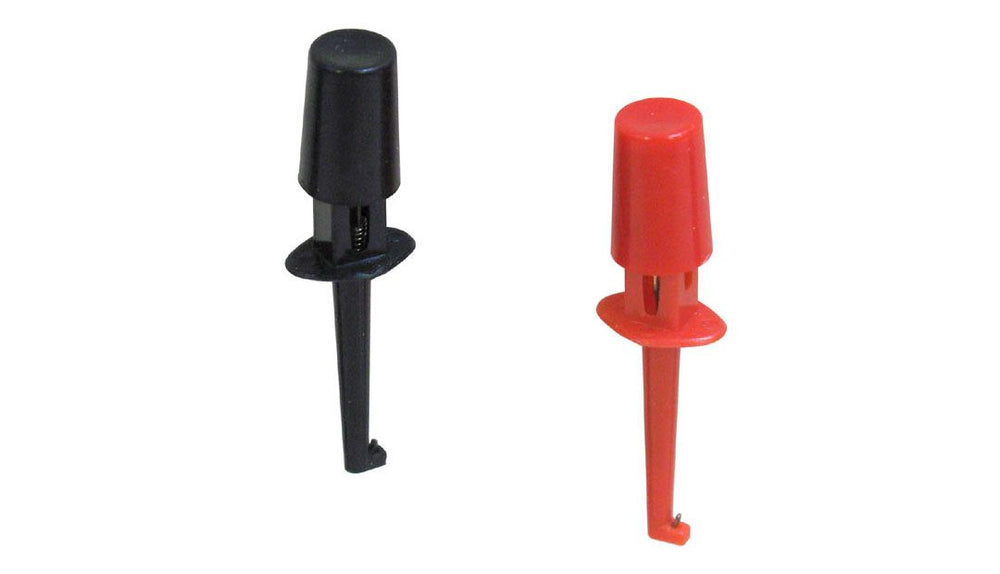MINI-GRABBER TEST CLIPS, BLACK/RED MINI-GRABBER TEST CLIPS, BLACK/RED