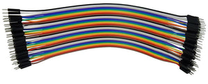 7.25" MALE TO MALE JUMPER WIRES, 40 PIECES