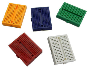 MINI-SOLDERLESS BREADBOARD ASSORTMENT, 5-PACK