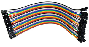 7.25" FEMALE TO FEMALE JUMPER WIRES, 40 PIECES