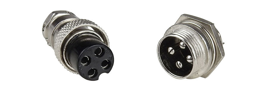 4-PIN GX16 TWIST-LOCK AVIATION SOCKET / PLUG 4-PIN GX16 TWIST-LOCK AVIATION SOCKET / PLUG