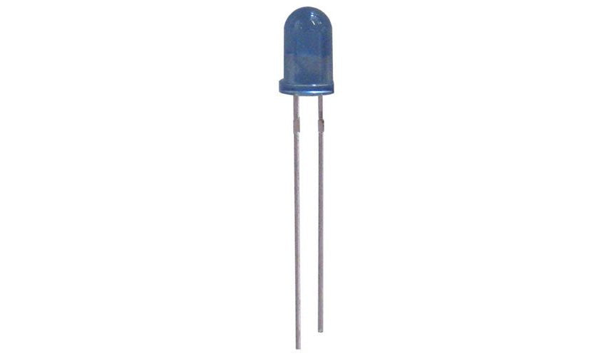 12V BLUE DIFFUSED LED, 5MM (T1 3/4) 12V BLUE DIFFUSED LED, 5MM (T1 3/4)