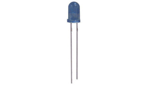12V BLUE DIFFUSED LED, 5MM (T1 3/4)