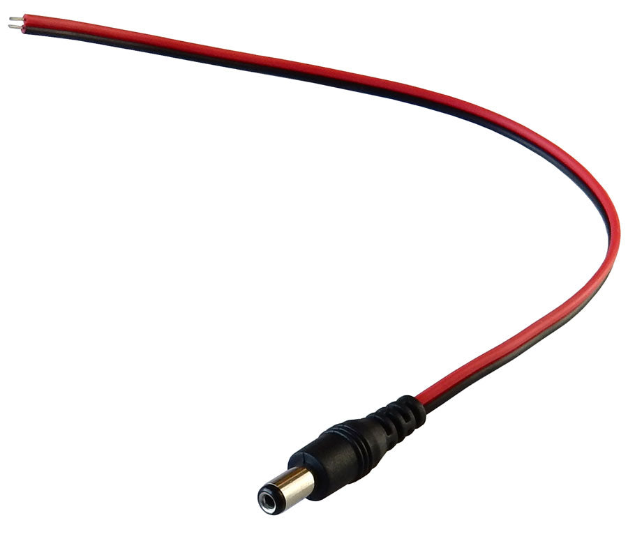 2.1MM COAX POWER PLUG W/ PIGTAIL LEADS Aretronics
