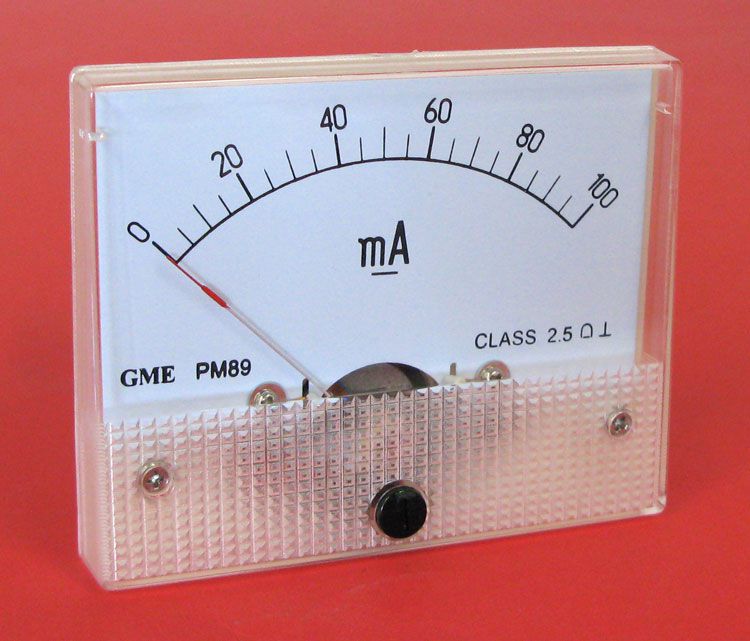 100 MA DC PANEL METER 100 MA DC PANEL METER