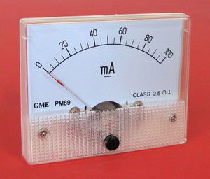 100 MA DC PANEL METER
