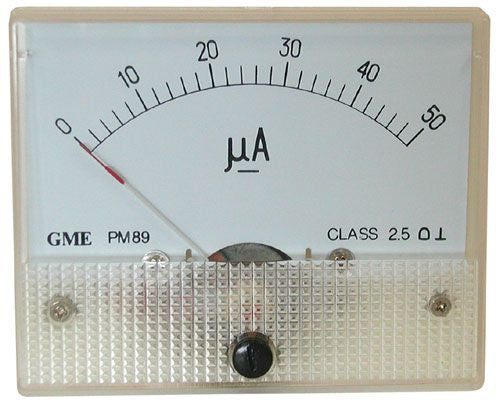 50UA DC PANEL METER 50UA DC PANEL METER