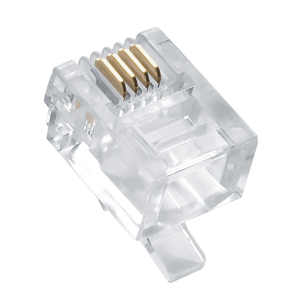 4 PIN CRIMP-ON MODULAR PLUG RJ-11