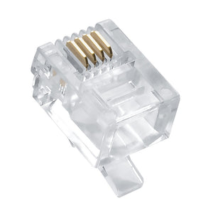 MODULAR HANDSET PLUG, 4-PIN RJ-22