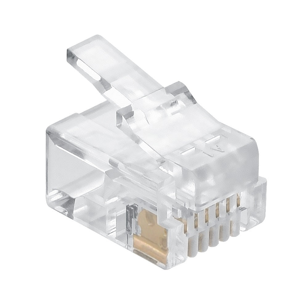 6 PIN CRIMP-ON MODULAR PLUG RJ-12