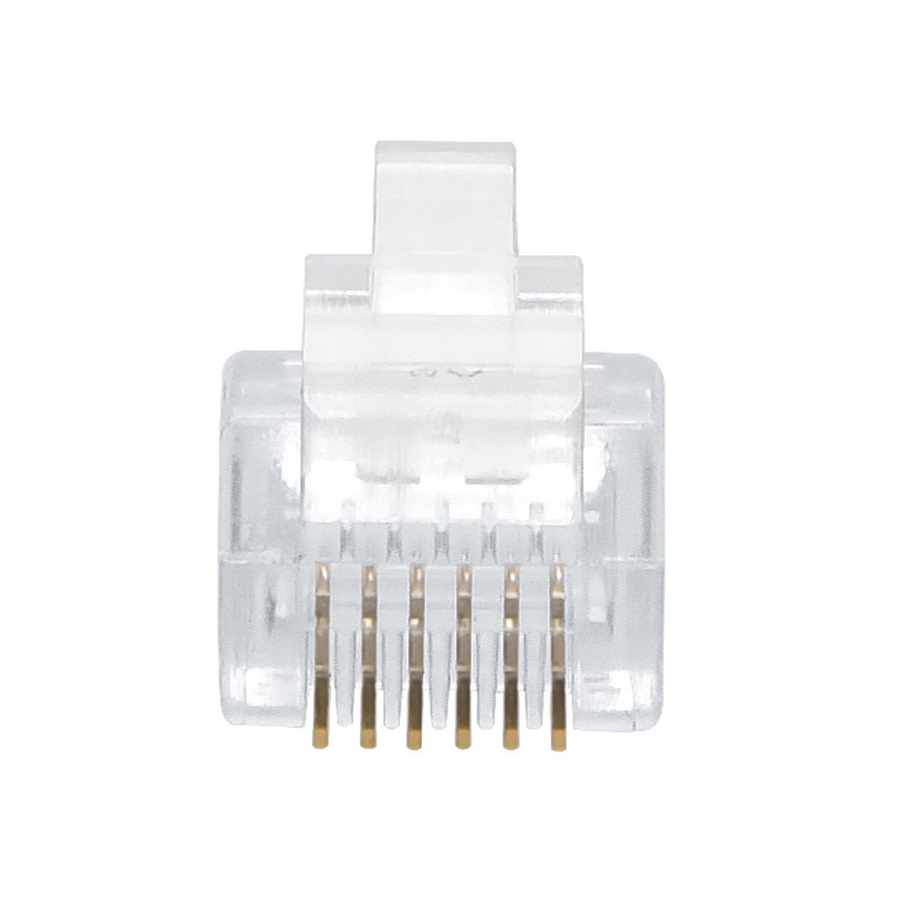 6 PIN CRIMP-ON MODULAR PLUG RJ-12