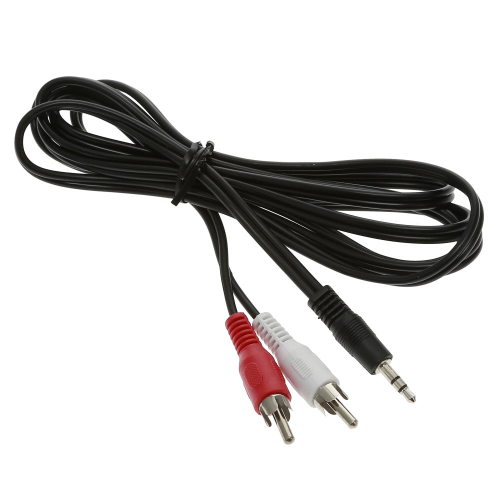 SHIELDED AUDIO CABLE, 3.5MM STEREO TO 2 RCA PLUGS