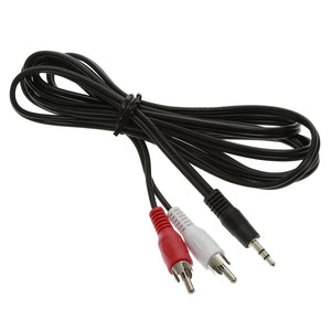 SHIELDED AUDIO CABLE, 3.5MM STEREO TO 2 RCA PLUGS
