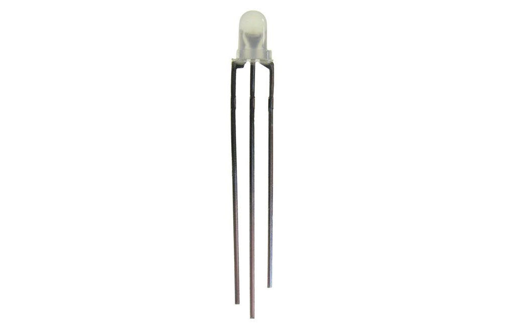3MM RED / WHITE TWO COLOR LED, 3-LEGS