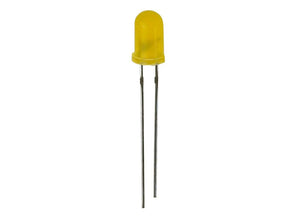 12V YELLOW DIFFUSED LED, 5MM (T1 3/4)