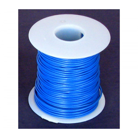 22 GA. Blue HOOK-UP WIRE, STRANDED 100'