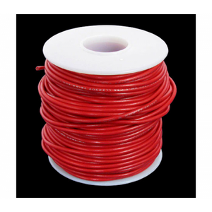 24 GA. Red HOOK-UP WIRE, STRANDED 100'