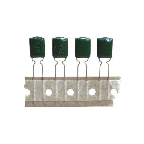 0.1MFD 100V RADIAL MYLAR CAPACITOR