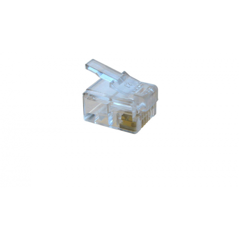 6 PIN CRIMP-ON MODULAR PLUG RJ-12
