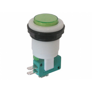 SPDT MOMENTARY PUSHBUTTON, GREEN BUTTON