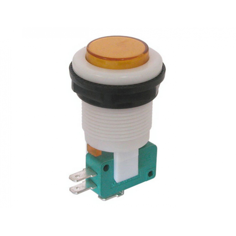 SPDT MOMENTARY PUSHBUTTON, AMBER BUTTON