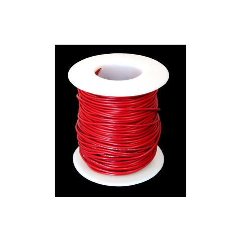 26 GA. RED HOOK-UP WIRE, STRANDED 100'