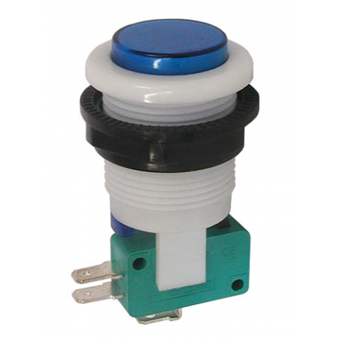 SPDT MOMENTARY PUSHBUTTON, BLUE BUTTON