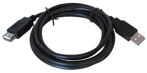 USB 2.0 A-MALE TO A-FEMALE EXT CABLE, 10'