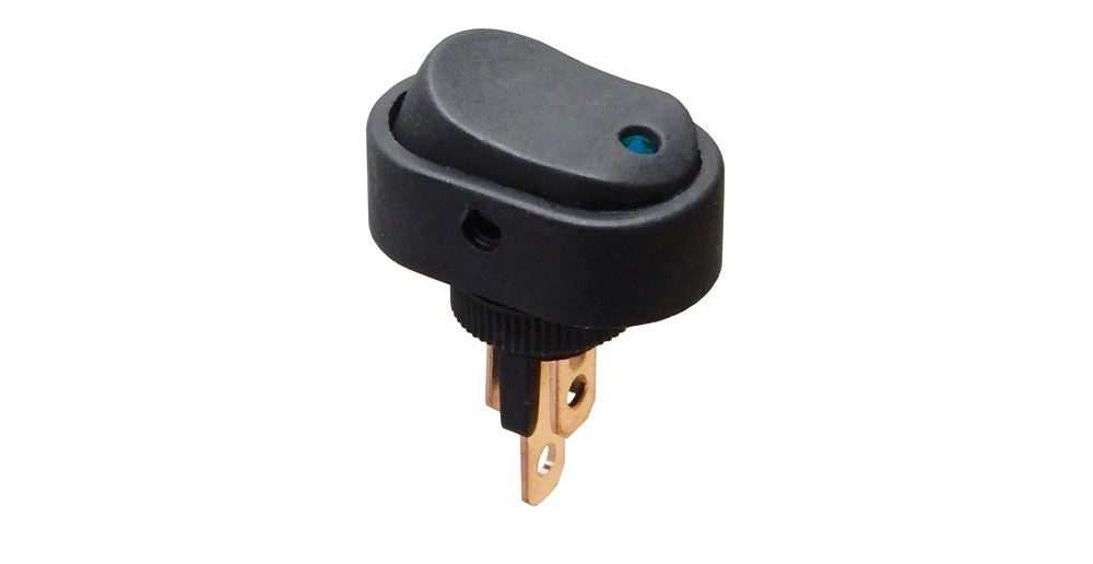 12V ROCKER SWITCH W/ BLUE LED – Aretronics