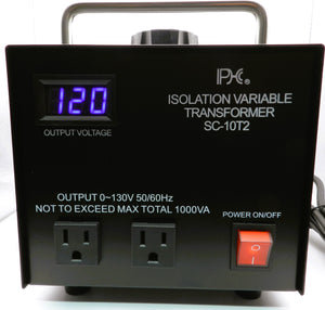 10 AMP VARIABLE TRANSFORMER W/ ISOLATED OUTPUT