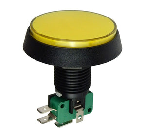 12V LIGHTED PUSHBUTTON, 2" YELLOW LENS