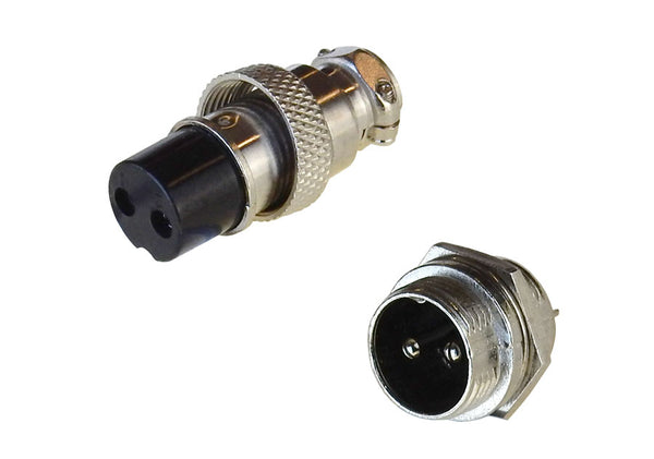 2-PIN GX16 TWIST-LOCK AVIATION SOCKET / PLUG – Aretronics