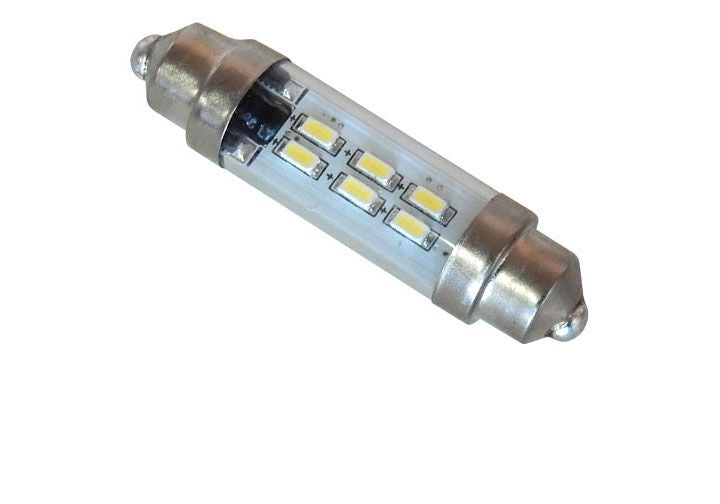 6 LED FESTOON LAMP, COOL-WHITE