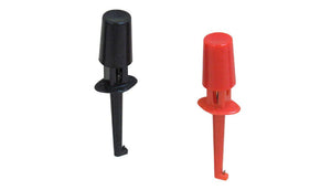 MINI-GRABBER TEST CLIPS, BLACK/RED