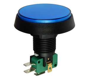 12V LIGHTED PUSHBUTTON, BLUE 2" LENS