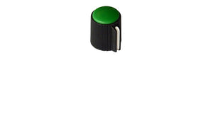 POINTER KNOB FOR 1/8" (3.2MM) SHAFT, GREEN FACE