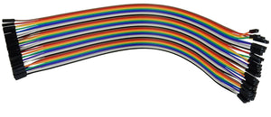 11.25" FEMALE TO FEMALE JUMPER WIRES, 40 PIECES
