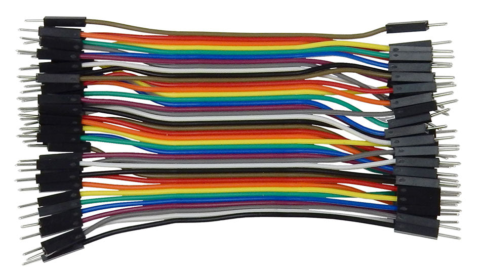 90MM MALE TO MALE JUMPER WIRES, 40 PIECES – Aretronics