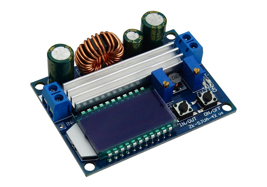 Boost Converter Module Train 4 AMP BUCK-BOOST CONVERTER MODULE W/ LCD DISPLAY – Aretronics