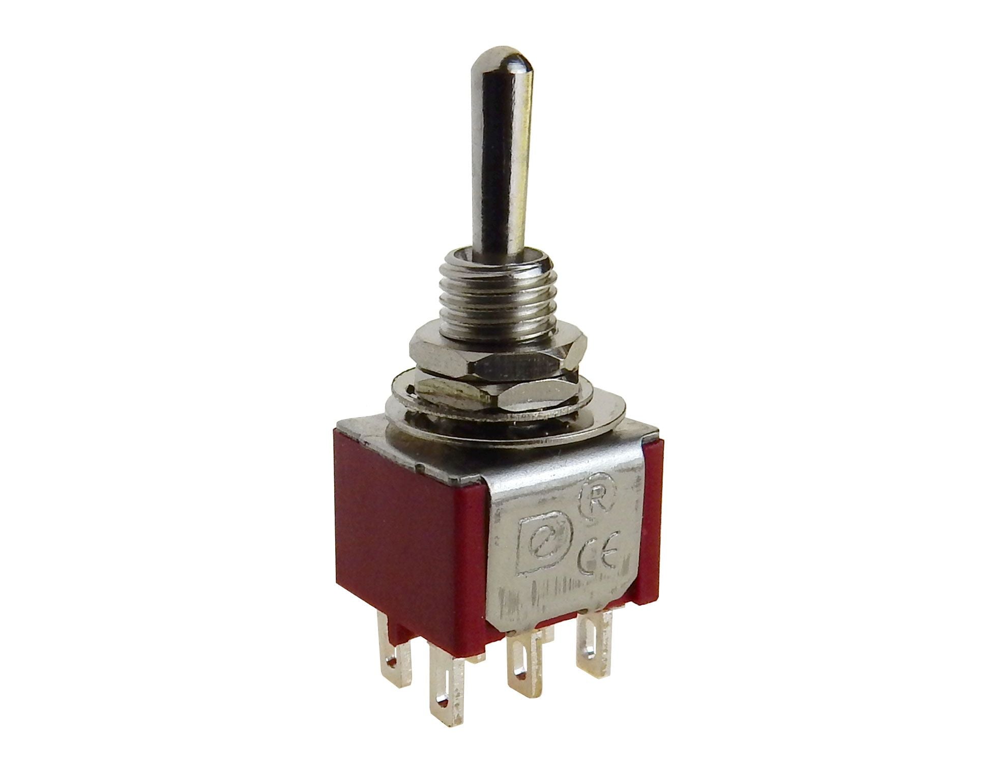 GC Electronics 35-018: Mini Interruttore A Levetta DPDT (ON)-OFF-(ON) Momentaneo 5A 125VAC - Foto 2