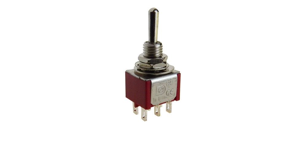 DPDT ON-OFF-(ON) MINI-TOGGLE SWITCH
