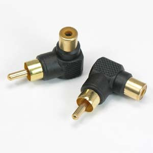 RIGHT-ANGLE RCA JACK ADAPTER