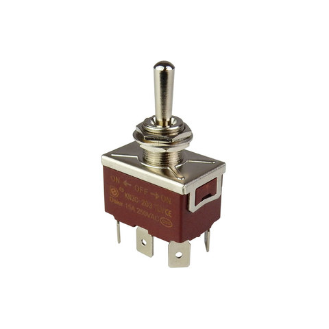 DPDT CENTER-OFF HEAVY-DUTY TOGGLE SWITCH